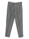 Gta Pleated Cuffed Trousers In Black