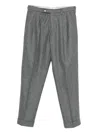 Gta Pleated Cuffed Trousers In Gray