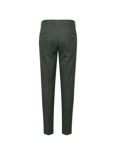 Gta Dark Green Cotton Lino Polyamide Trousers