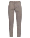 Gta Il Pantalone Man Pants Taupe Size 38 Cotton, Elastane In Grey
