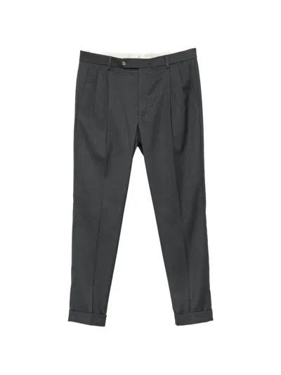 Gta Luca Pleated Turn-up Trousers In Black