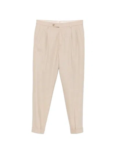 Gta `luca` Wool Flannel Pants In Neutral