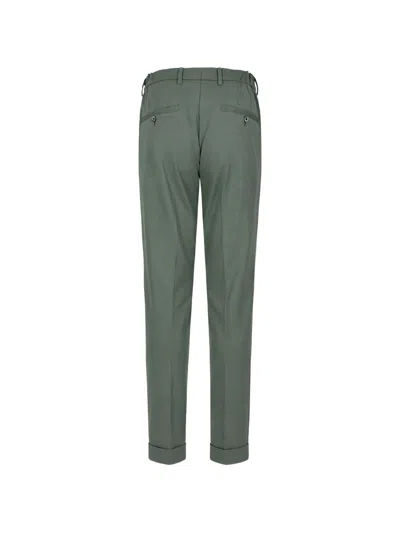 Gta Military Green Virgin Wool Silk Linen Cashmere Trousers