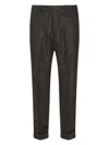 Gta Pantalone Checked Cuffed Pants In Brown