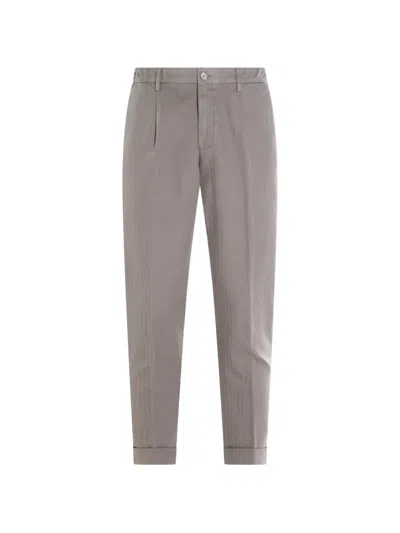 Gta Pantalone Dennis Pleated Trousers In Gray