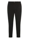 Gta Pantalone Pleated Straight-leg Trousers In Black