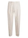 Gta Pantalone Pleated Virgin-wool Trousers In Neutral