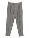 Gta Pleated Cuffed Trousers In Gray