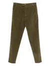 Gta Pleated Corduroy Trousers In Green