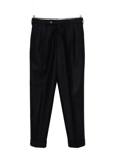 Gta Pleated Cuffed Trousers In Blue