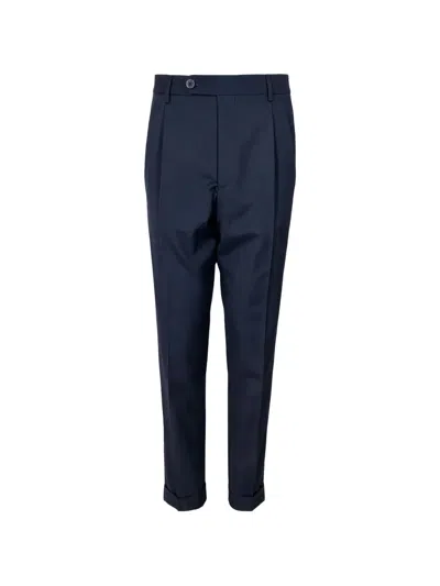 Gta Pleated Turn-up Trousers In Blue