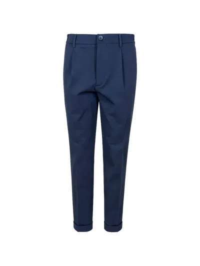 Gta Pleated Turn-up Trousers In Blue