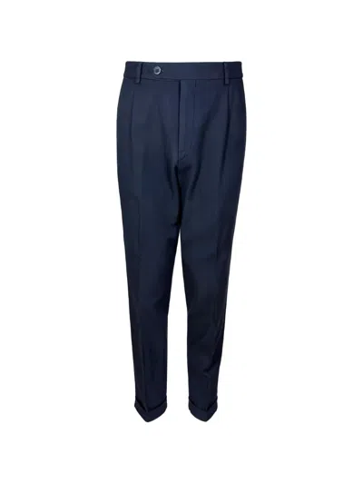 Gta Pleated Turn-up Trousers In Blue