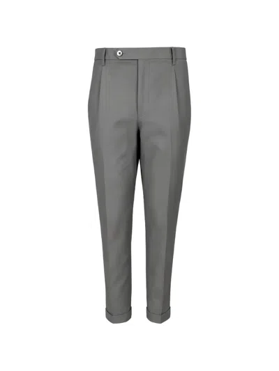 Gta Pleated Turn-up Trousers In Gray