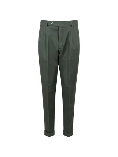 Gta Pleated Turn-up Trousers In Green