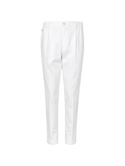 Gta Pleated Turn-up Trousers In White