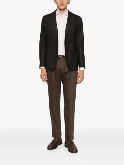 Gta Pleated Wool Trousers In Blue