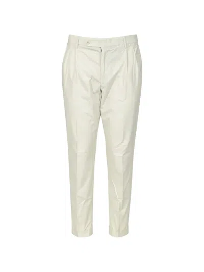 Gta Pleated-detail Turn-up Trousers In White