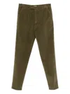 Gta Pleated Corduroy Trousers In Green