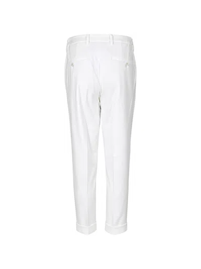 Gta White Virgin Wool Silk Linen Cashmere Trousers