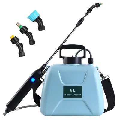 Gtlawn 5l/1.3gallon Electric Plant Sprayer Telescopic Rechargeable Garden Sprayer Automatic Handheld Spraye In Blue