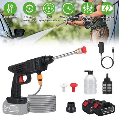 Gtlawn Cordless Pressure Washer Portable Electric Power Washer High Pressure Water Sprayer 400psi Car Washe In Black