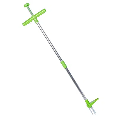 Gtlawn Weed Puller Twister Stand Up Root Removal Hand Tool 3 Claws Aluminum Grass Manual Remover 38.98in Lo In Green