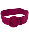 Guadalupe Circle Buckle Suede Belt