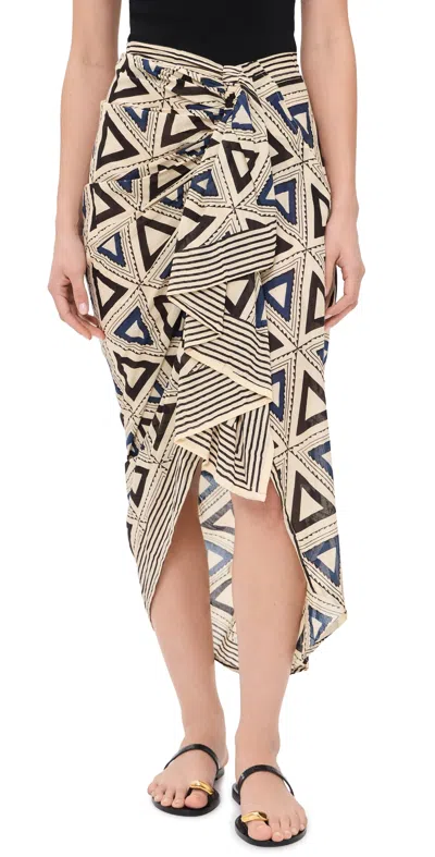 Guadalupe Design Allegra Pareo Skirt Mocha In Brown