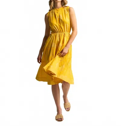 Guadalupe Design Aluna Midi Dress In Yellow
