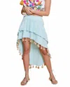 Guadalupe Design Angelie High Low Skirt In Mint