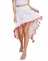 Guadalupe Design Angelie High Low Skirt In White
