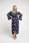 Guadalupe Design Anisa Ikat Kimono In Navy