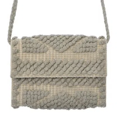 Guadalupe Design Arrecife Clutch In Grey In Green