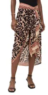 Guadalupe Design Ashi Pareo Skirt Black In Black