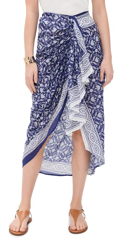 Guadalupe Design Ashi Pareo Skirt Multi In Blue