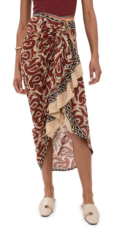 Guadalupe Design Ashi Pareo Skirt Red