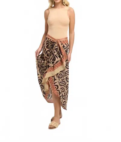Guadalupe Design Asterisco Pareo Skirt In Red In Neutral