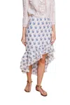 Guadalupe Design Azure Midi Skirt In Blue
