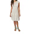 Guadalupe Design Castel Short Dress In Off White
