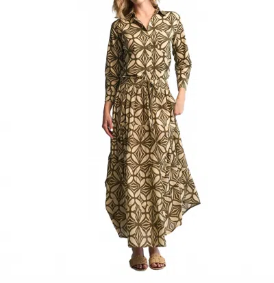 Guadalupe Design Charlotte Long Skirt In Green