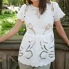 Guadalupe Design Chloe Blouse In Off White