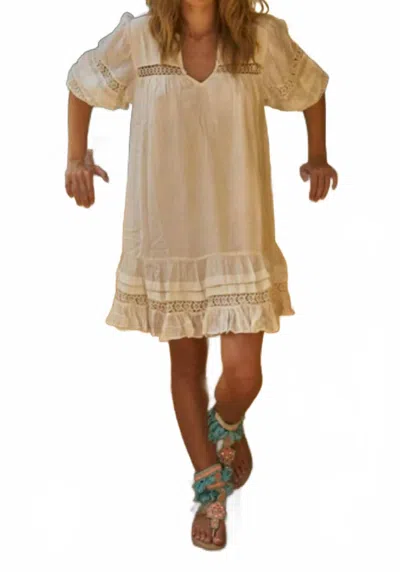 Guadalupe Design Embroidered Chrono Dress In White