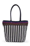 Guadalupe Design Ife Stripes Tote Bag In Black / White