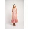 Guadalupe Design Lotus Maxi Dress In Pink In Pink