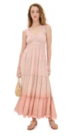 Guadalupe Design Lotus Maxi Dress In Pink In Pink