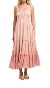 Guadalupe Design Lotus Maxi Dress In Pink In Pink