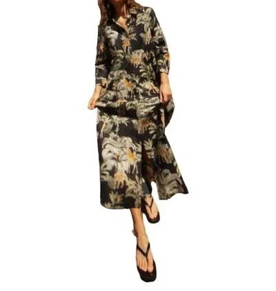 Guadalupe Design Luciana Jungle Dress In Black