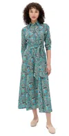Guadalupe Design Luciana Tiger Dress Blue In Blue