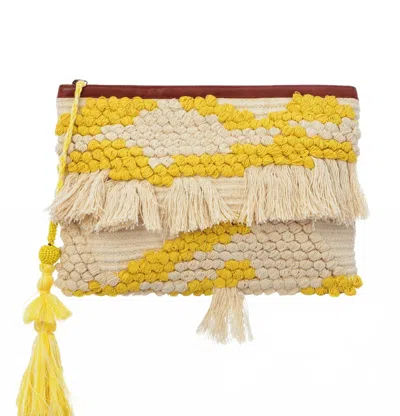 Guadalupe Design Majorca Clutch In Lime Yellow